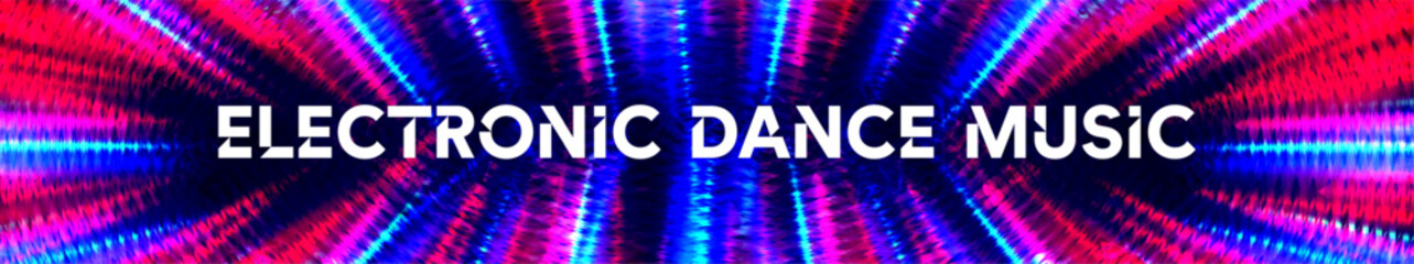 Poster - Neon Light Lines Flare Background With Red, Blue, Pink Glow On Dark Gradient. Futuristic Speed Motion Effect For Music, Party, Technology, Or Abstract Design Projects. Vector Illustration.