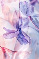 Poster - Ethereal floral arrangement showcasing delicate petals in soft pastel hues creating a dreamy romantic atmosphere with a gentle aesthetic appeal