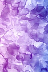 Poster - Ethereal floral dreamscape of delicate petals in soft purple and blue hues creating a serene and calming abstract background