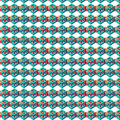 Poster - 3D Geometric Titles Patterns design