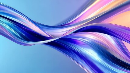 Poster - sparkling colored abstract waves flowing abstract with Pastel particles gently background, creating a mesmerizing and elegant visual video 4k
