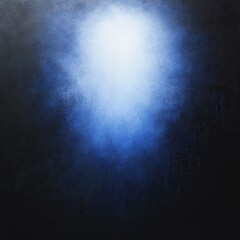 Poster - Ethereal blue light emanating from a dark canvas background creating a mysterious and dreamy atmosphere perfect for abstract art and design projects