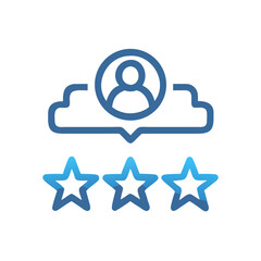 Poster - Customer Rating with Stars Icon Representing Feedback and Satisfaction