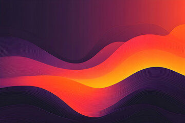 Poster - Abstract wavy design with vibrant color gradients.