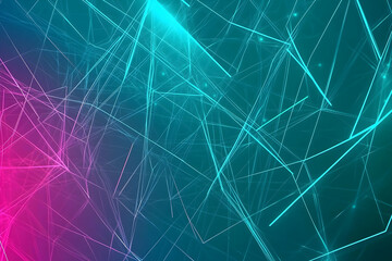 Poster - A vibrant abstract display of interconnected glowing lines.