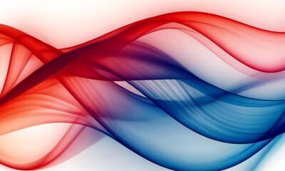 Poster - Abstract red and blue flowing wave background animation for motion graphics projects