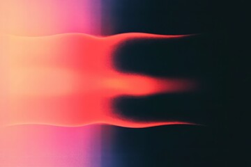 Wall Mural - vibrant abstract red and black gradient with soft blended waves and textured light effects