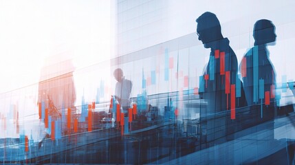 Poster - Financial Market Analysis with Double Exposure of Charts and Figures