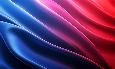 Poster - Elegant Abstract Wave Motion Background with Fluid Red and Blue Color Gradient