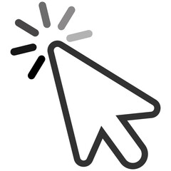 Poster - Computer mouse click cursor isolated on transparent. Cursors icon click. Cursor arrow pointer.