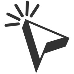 Poster - Cursor icon click isolated on transparent. Pointer cursor and loading icon. Clicking cursor, pointing hand click icon.