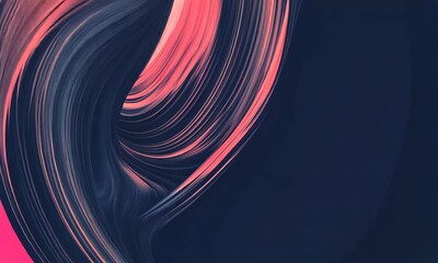 Poster - Abstract flowing curved lines creating a dynamic composition for modern visuals