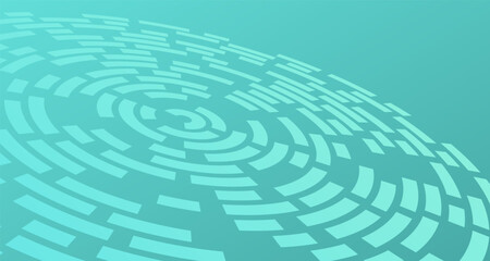 Leinwandbilder - Teal abstract circular modern background. A soothing abstract design featuring concentric circular shapes and lines in varying shades of teal. The graphic is ideal for backgroundsand  branding.