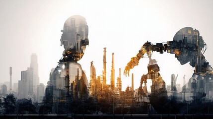 Poster - Futuristic Concept of Robotics and Automation in Industrial Factory