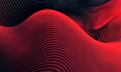Poster - Abstract Wavy Red and Black Gradient Background for Creative Design Projects