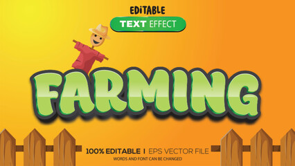 Poster - 3d text effect farming theme
