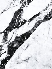 Aufkleber - Elegant black and white marble texture with natural veins suitable for luxury design and decor