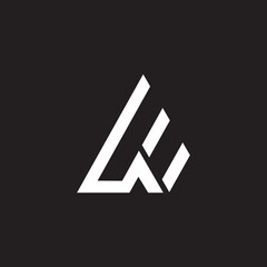 Poster - Letter SE creative elegant Monogram, triangle shape.