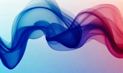 Poster - Abstract flowing smoke animation with vibrant gradient color transition effect