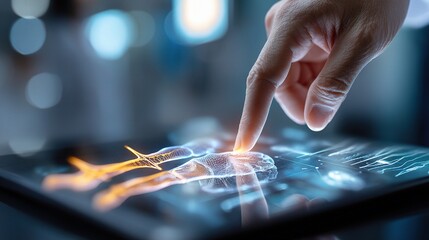 Poster - Creative Abstract Double Exposure Medical Technology Visualization