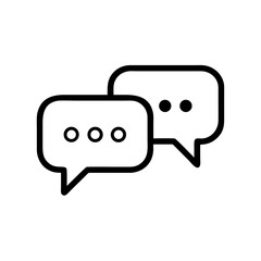 Fototapete - Chat Speech Bubbles Icon Representing Communication and Messaging