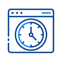 Aufkleber - Clock Interface Icon Representing Time Management and Scheduling