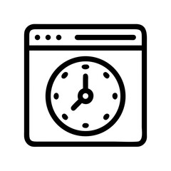 Aufkleber - Clock Interface Icon Representing Time Management and Scheduling