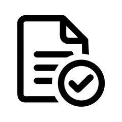 Poster - Verified Document File Icon Representing Official Approval and Authenticity