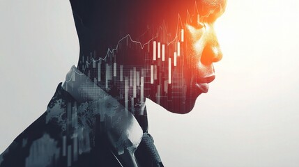 Poster - Creative Representation of Businessman with Merging Data Visuals