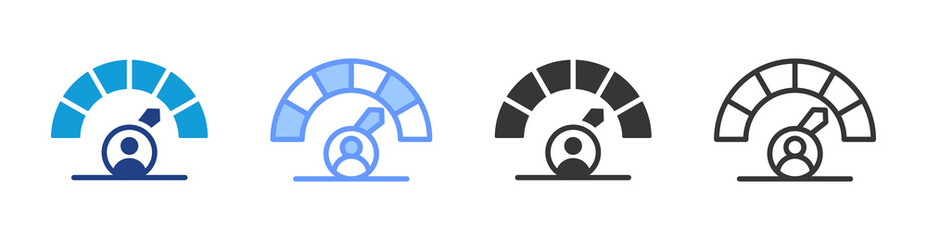 Fototapete - Account Performance icon set multiple style collection