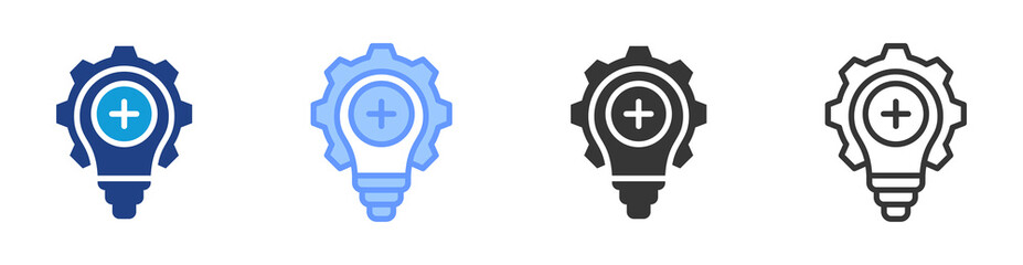 Poster - Proactive Approach icon set multiple style collection