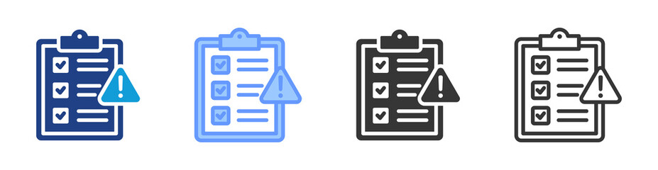 Poster - Risk Assessment icon set multiple style collection