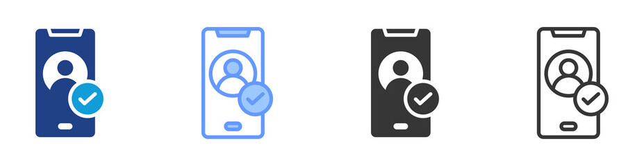 Poster - Verified Account icon set multiple style collection