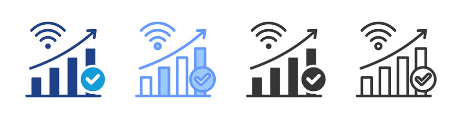Poster - Network Avaibality icon set multiple style collection