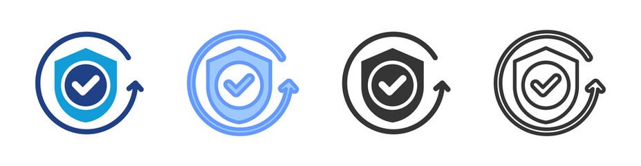 Poster - Availability Guarantee icon set multiple style collection