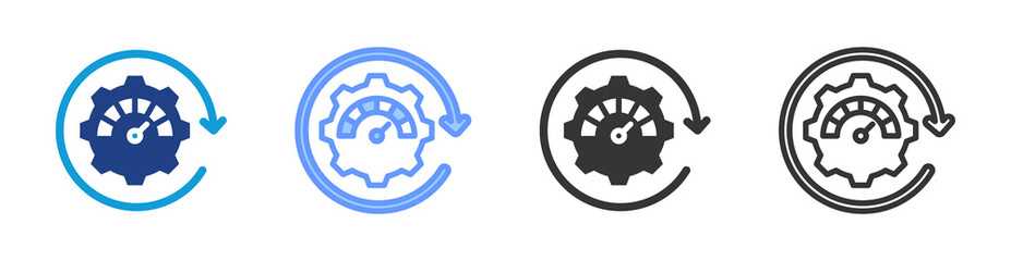 Poster - Performance Optimization icon set multiple style collection