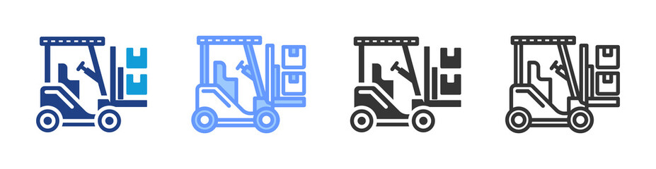 Poster - Cargo Handling icon set multiple style collection
