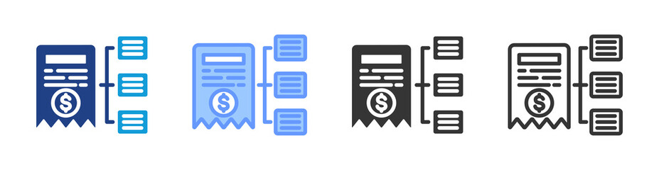 Poster - Tariff Classification icon set multiple style collection