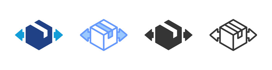 Poster - Delivery Direction icon set multiple style collection