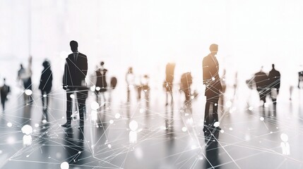 Poster - Abstract Human Network Concept Representing People Connections