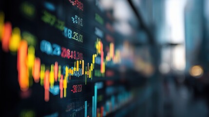 Poster - Double Exposure Concept in Business Finance Analysis Visualization