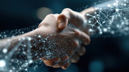 Poster - Digital Handshake Over Network Graph Illustrating Connectivity