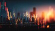 © WS Studio 1985 - Double Exposure Cityscape with Candlestick Graph Illustration
