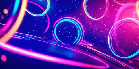 Poster - A colorful, abstract image of a spiral with a yellow center