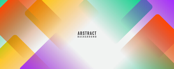 Poster - simple colorful abstract background overlap layer on bright space with squares effect decoration. mo