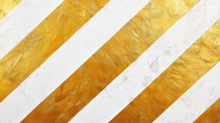 Poster - Diagonal striped pattern in gold and white, elegant and decorative background ideal for festive copy space