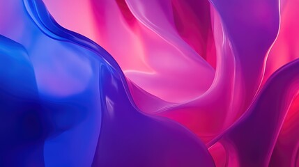 Poster - Glowing pink and blue neon light gradient, blurred motion in the background for abstract dreamy copy space
