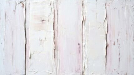 Poster - Painted wooden planks in pale pastel tones with visible brush strokes, rustic and soft copy space texture