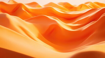 Poster - Radiant orange surface with glowing highlights and modern open copy space for bold and eye-catching visuals