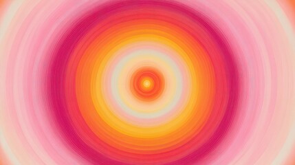 Poster - Radiant pink to orange gradient with glowing center, energetic and modern background with central copy space